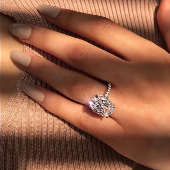 White gold over sterling silver ring 6 - Picture 4 of 4